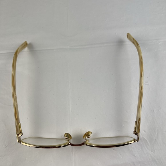 ANNE KLEIN AK9081 485 Eyeglasses Frame Only Half Rim 50-17-135 Gold/Ivory White - Picture 3 of 16